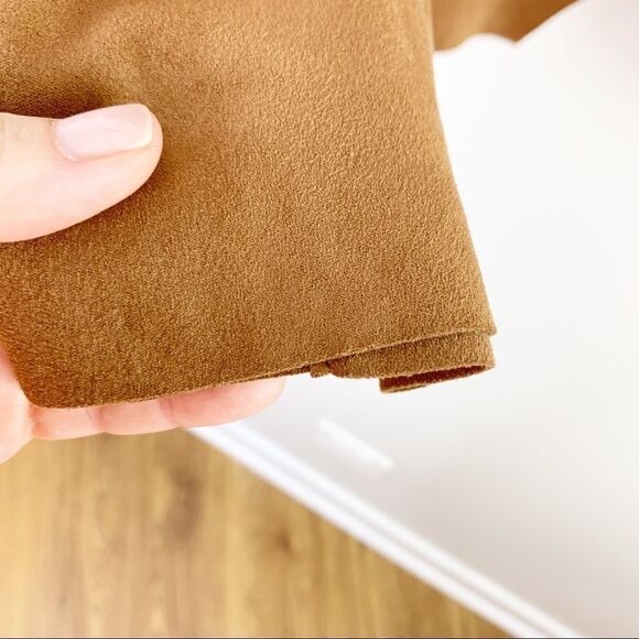 Bagatelle Tan Faux Suede Draped Jacket M - Picture 12 of 15